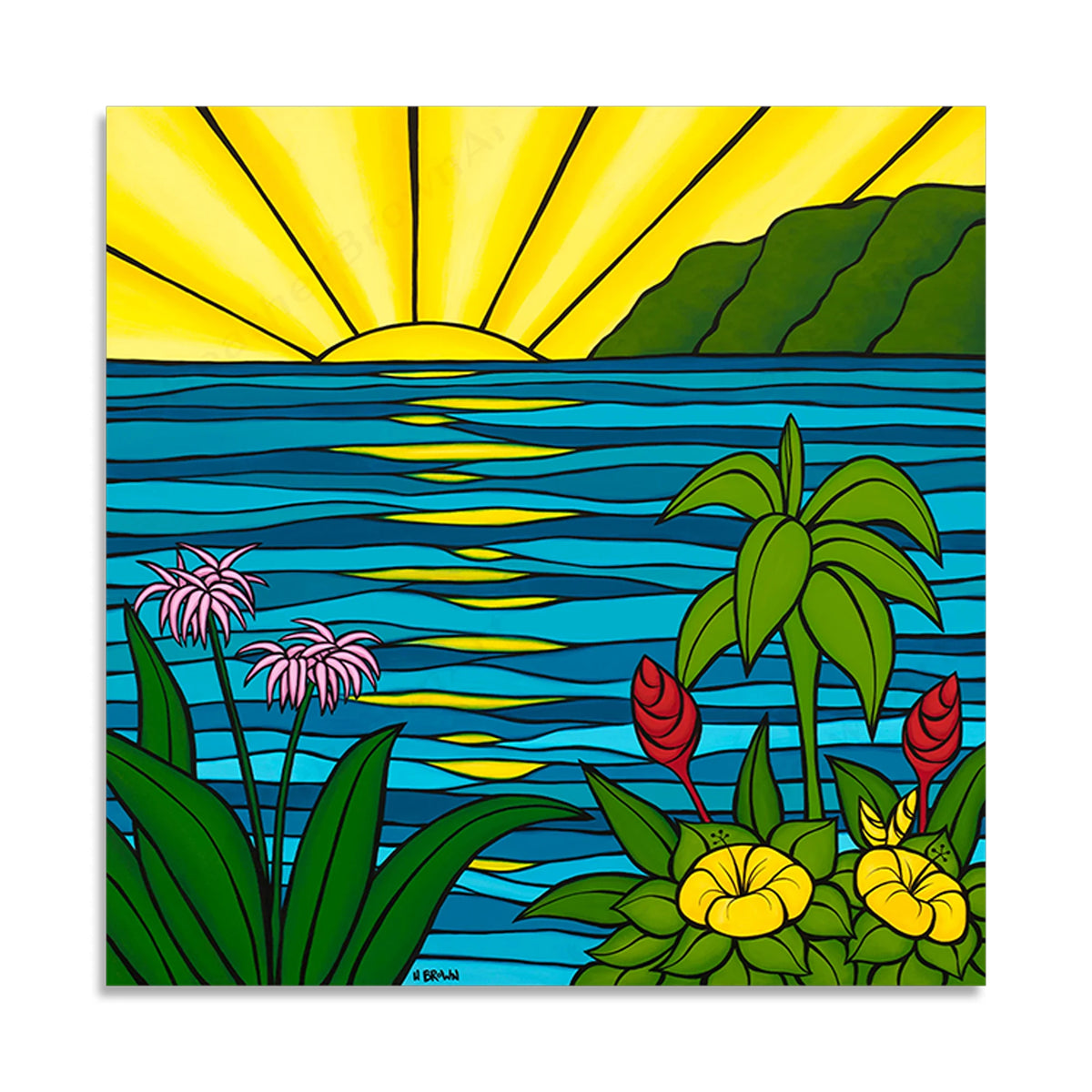ヘザー ブラウン 『 Kamane Sunset 』約304mm × 304mm 【公式通販】