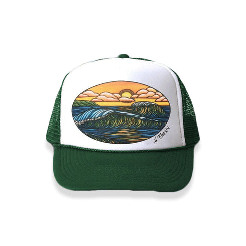 HALEIWA SUNSET TRUCKER HAT
