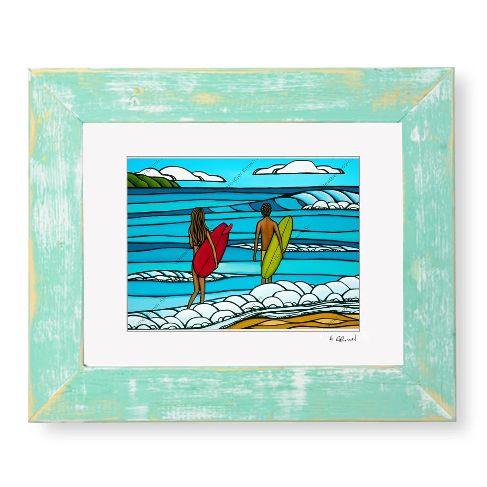 Heather Brown フレーム付き Heather Brown Art Japan ヘザーブラウン Waikiki Holiday Print
