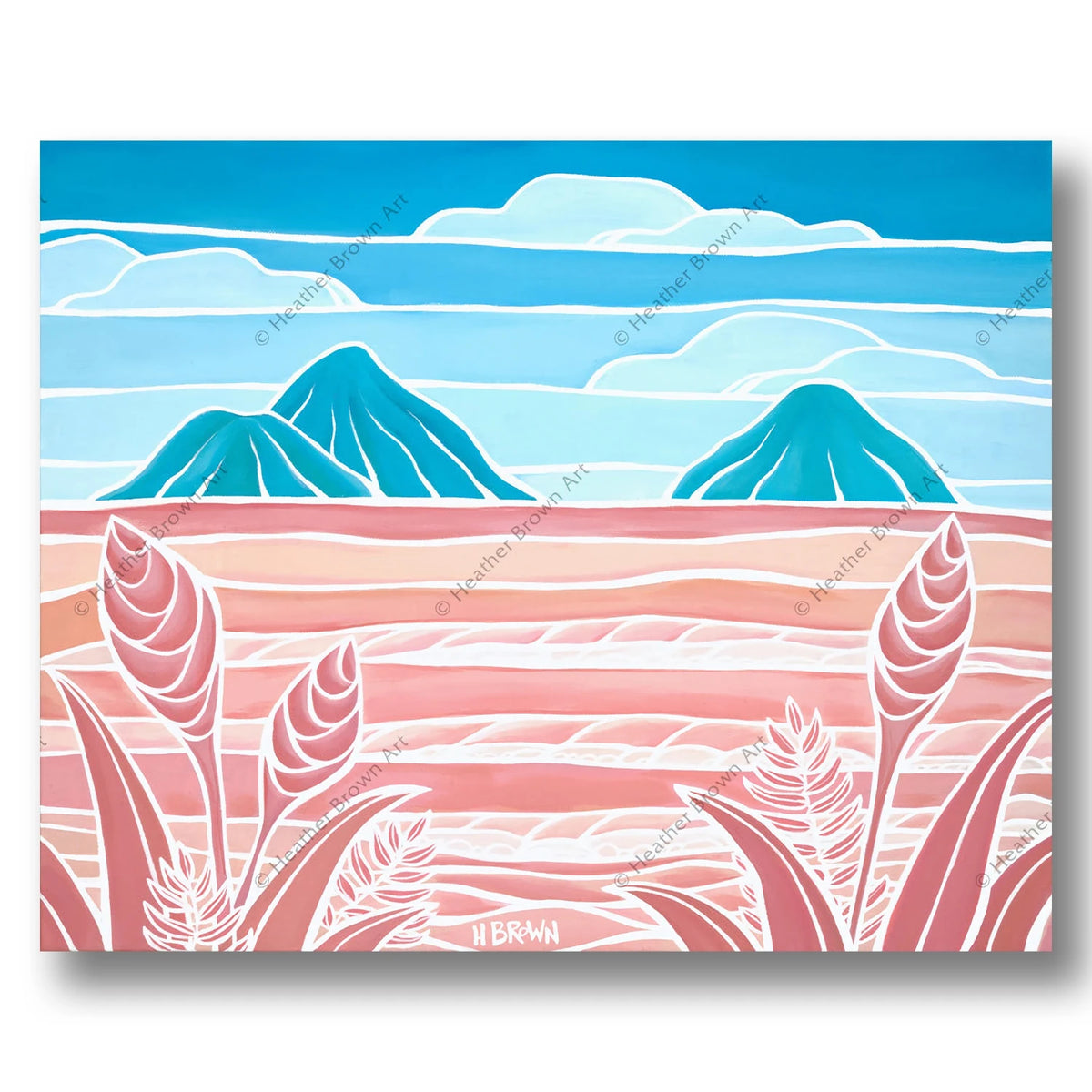 Lanikai Holiday Heather Brown 額縁付きアート LANIKAI HOLIDAY – HeatherBrown
