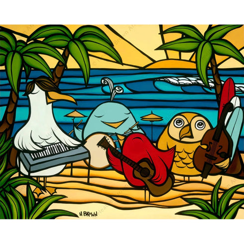 BIRD PARTY ON THE BEACH