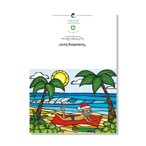 SUNBATHING SANTA CARD