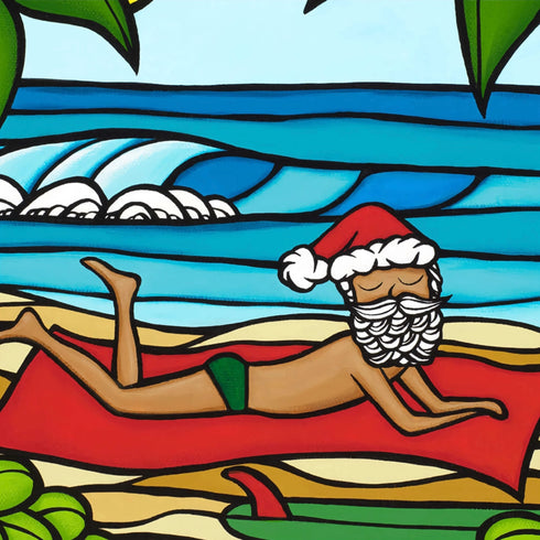 SUNBATHING SANTA CARD