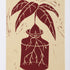 LINO CUT, AVOCADO SPROUT-BURNT SIENNA