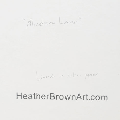 LINO CUT, MONSTERA LEAVES