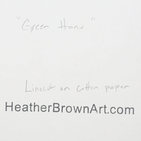 LINO CUT, GREEN HONU