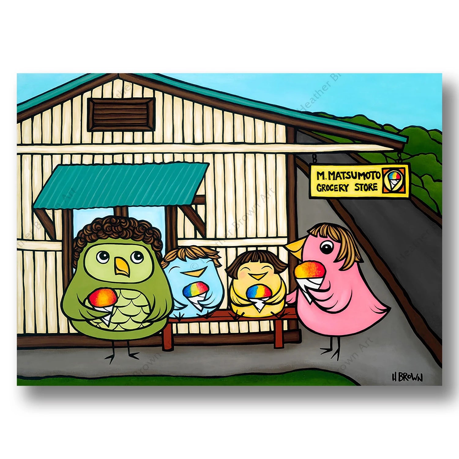 【限定100枚・証明書付】Heather Brown Rainbow Birds レインボーバード-製品-ヘザーブラウンアート – Heather Brown Art