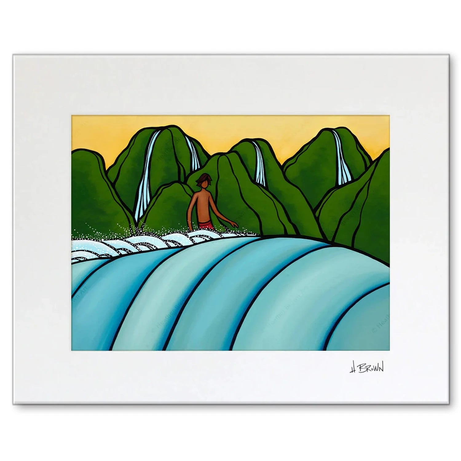 ヘザーブラウン| Gem of the Sea | 11 × 14 inch Heather Brown - Gem of the Sea／正規フレーム ヘザーブラウン