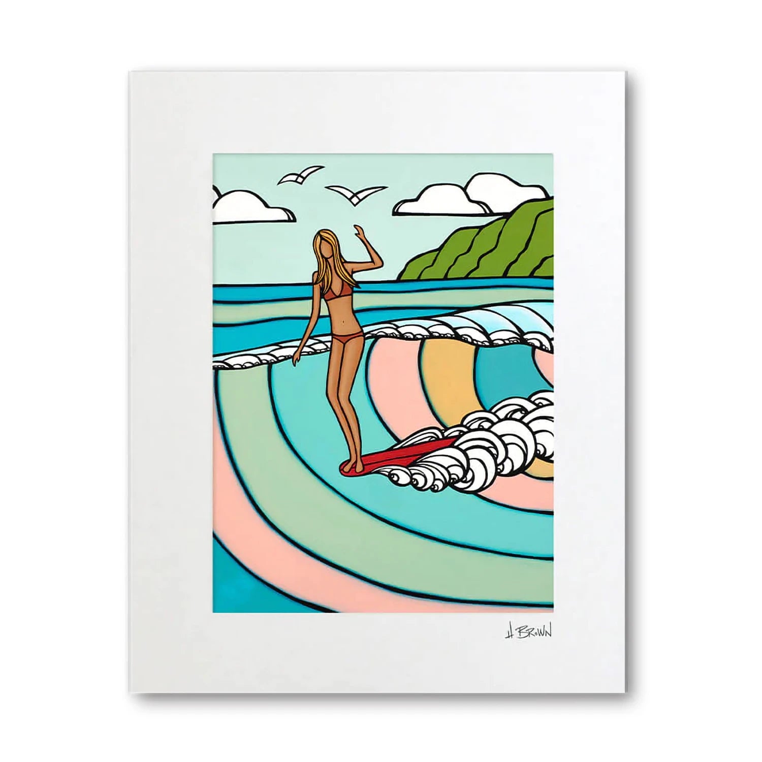 行列のできるレビュー商品、集めました。高評価アイテム Prints Matted / HeatherBrown – inch 11×14 絵画