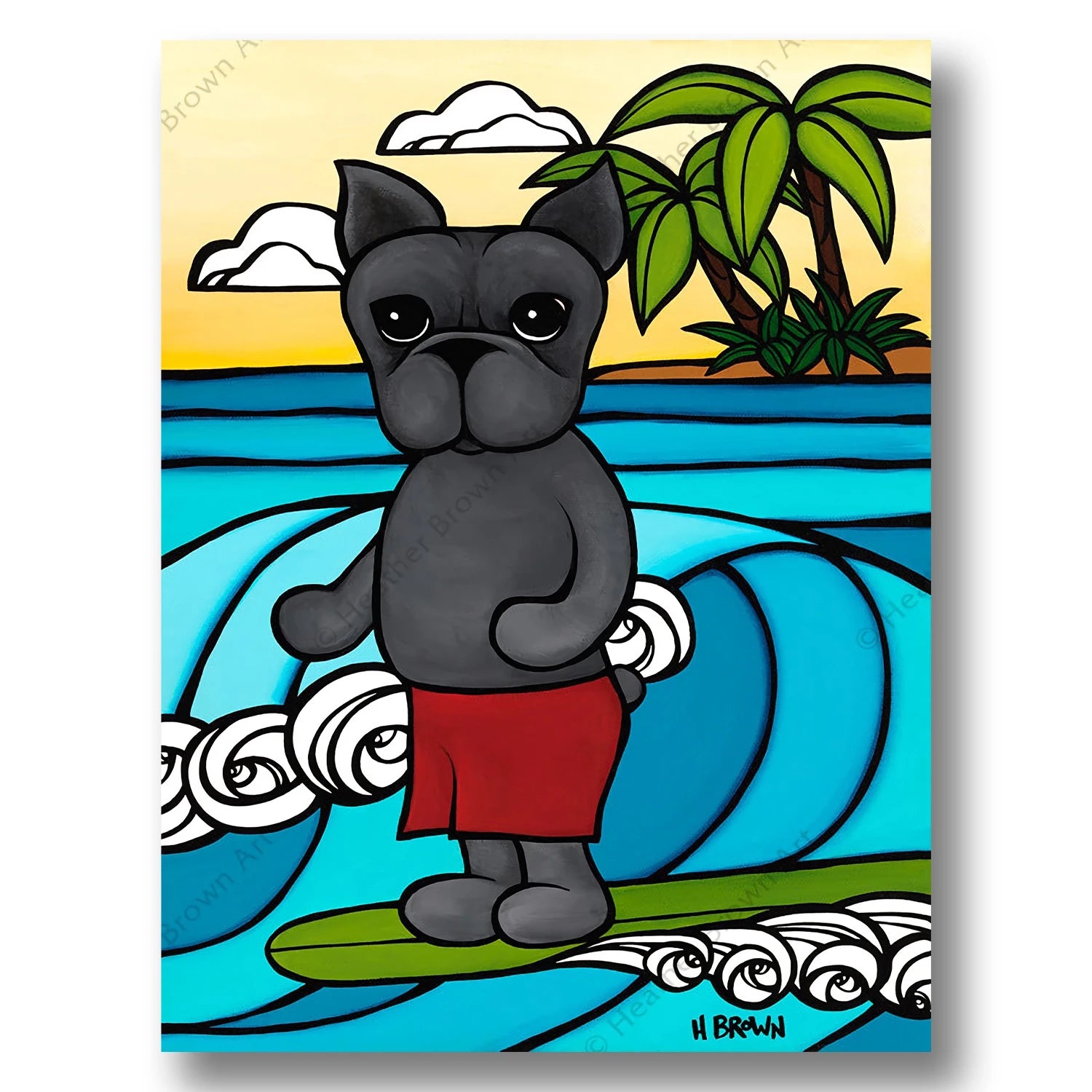 サーフィン 版画 Amazon.co.jp: (ヘザーブラウン)HEATHER BROWN ART PRINT W40.6